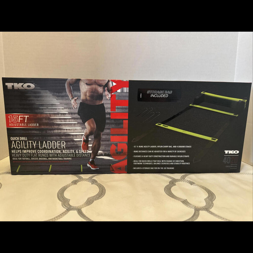 TKO Agility Ladder 15ft Nylon Carry Bag 4 Ground Stakes NIB Factory Sealed